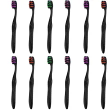 مسواک تورنتو مدل ذغالی با برس متوسط مجموعه 12 عددی