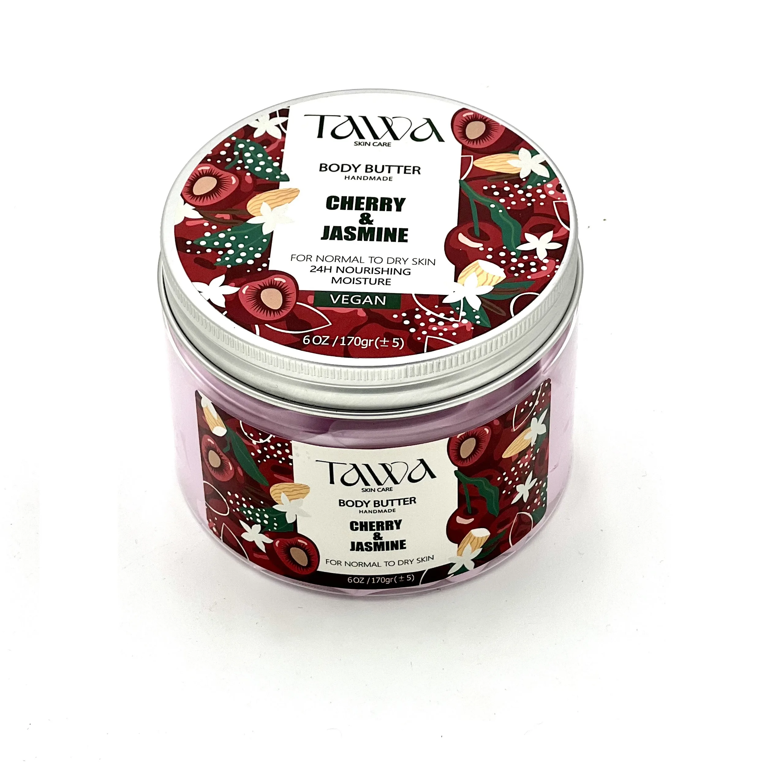 کره بدن تاوا مدل آلبالو و یاس مناسب برای انواع پوست وزن 170 گرم