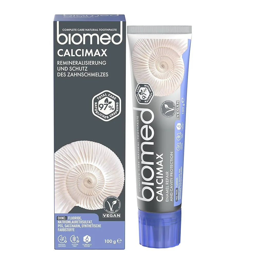 خمیر دندان سفید کننده بیومد مدل calcimax وزن 100 گرم
