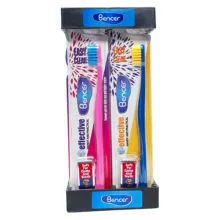مسواک بنسر مدل افکتیو با برس متوسط مجموعه 12 عددی