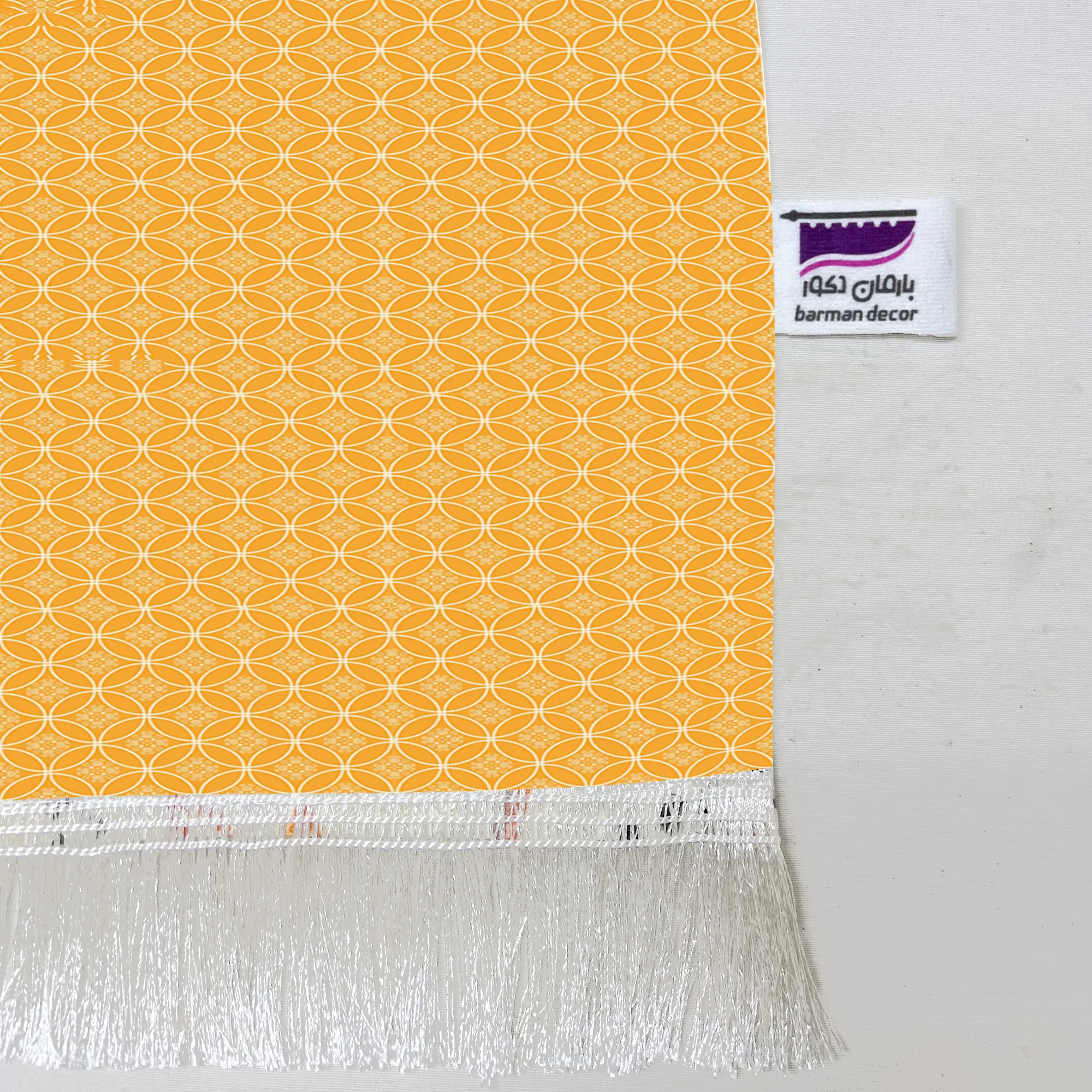 شال مبل بارمان دکور طرح دایره ای کد 64 سایز 98x180 سانتی متر