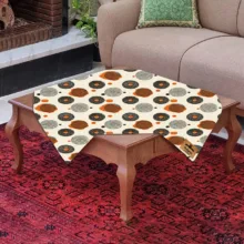 ست رومیزی مخمل 4 تیکه برند رومیزی باز مدل انتزاعی مدرن کد 11062