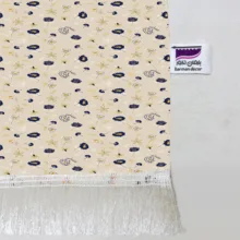 شال مبل بارمان دکور طرح گل و برگ کد 60 سایز 98x180 سانتی متر