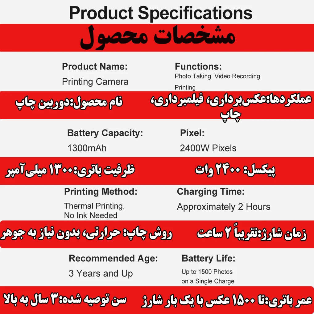 دوربین دیجیتال کودک مدل خرگوش FS-11