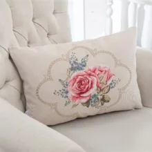 کاور کوسن انگلیش هوم مدل Roses Circle سایز 35×50 سانتی متر