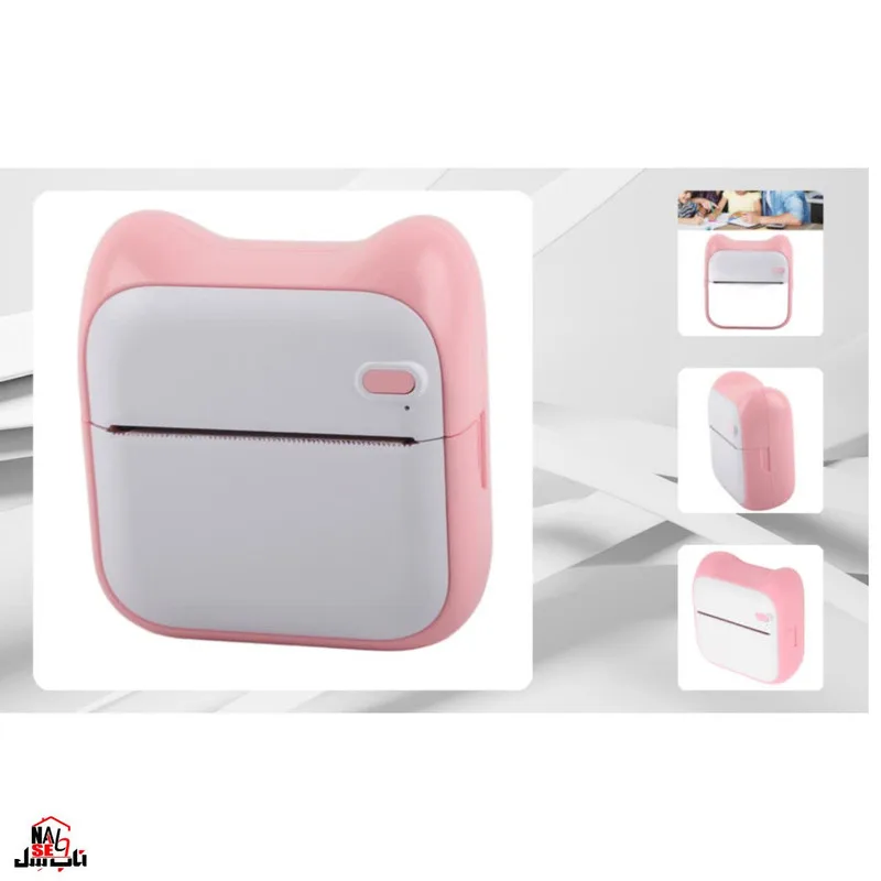 پرینتر لیبل زن ناب سل مدل  پرتابل شارژی کد PN-NAAB00555 به همراه سه عدد رول کاغذی