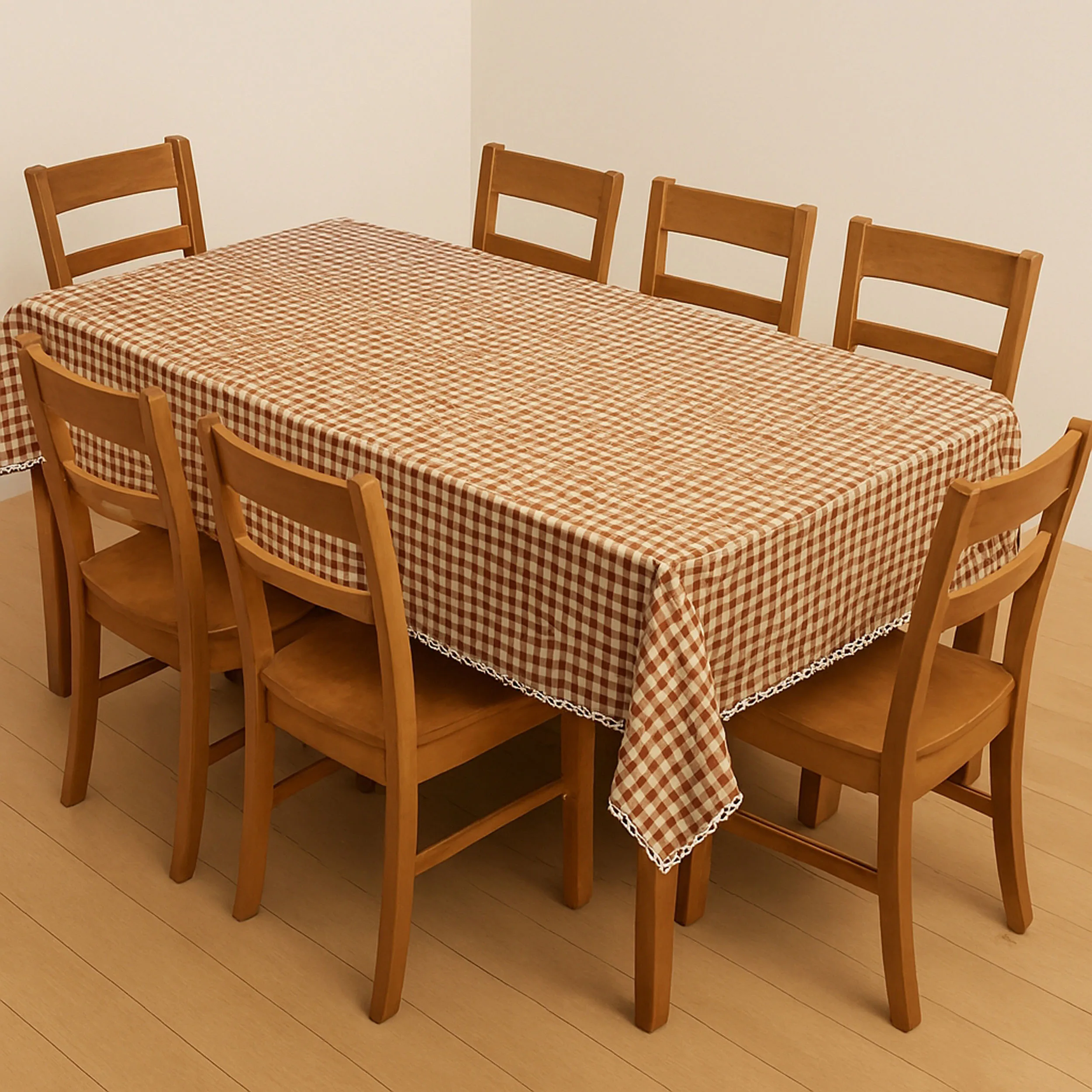 رومیزی پانیذ پود مدل چهارخانه مستطیل سایز 280x140 سانتیمتر