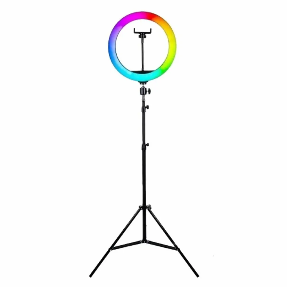 رینگ لایت مدل RGB_LED 26 به همراه سه پایه
