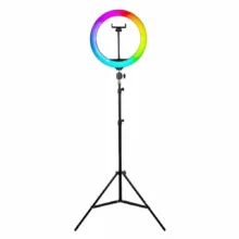 رینگ لایت مدل RGB_LED 26 به همراه سه پایه