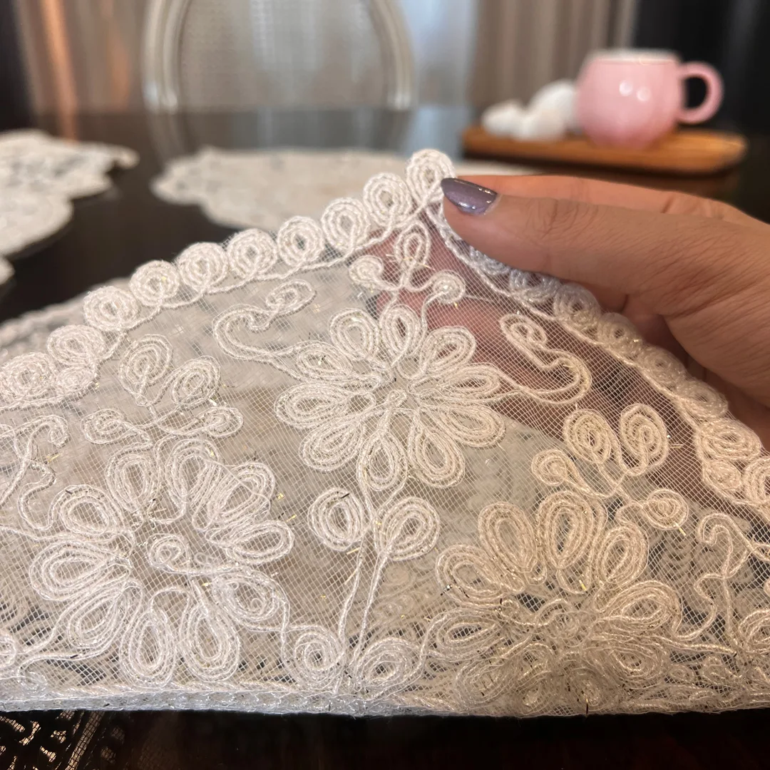 ست رومیزی 3 تکه مدل قیطان دوزی طرح ورساچه کد 1