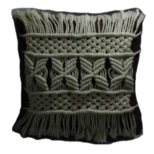 کاور کوسن مدل مکرومه بافی سایز 30* 35 سانتی متر