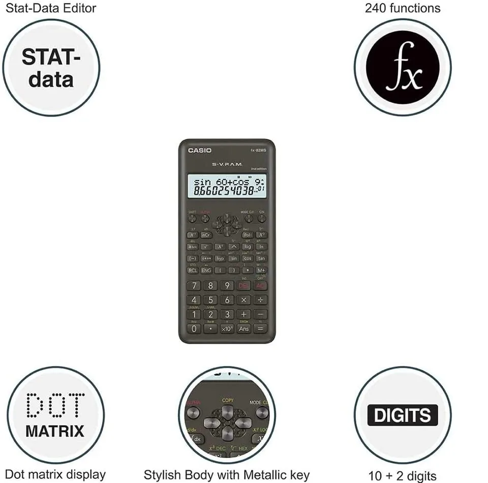 ماشین حساب کاسیو مدل FX-82-MS 2nd edition