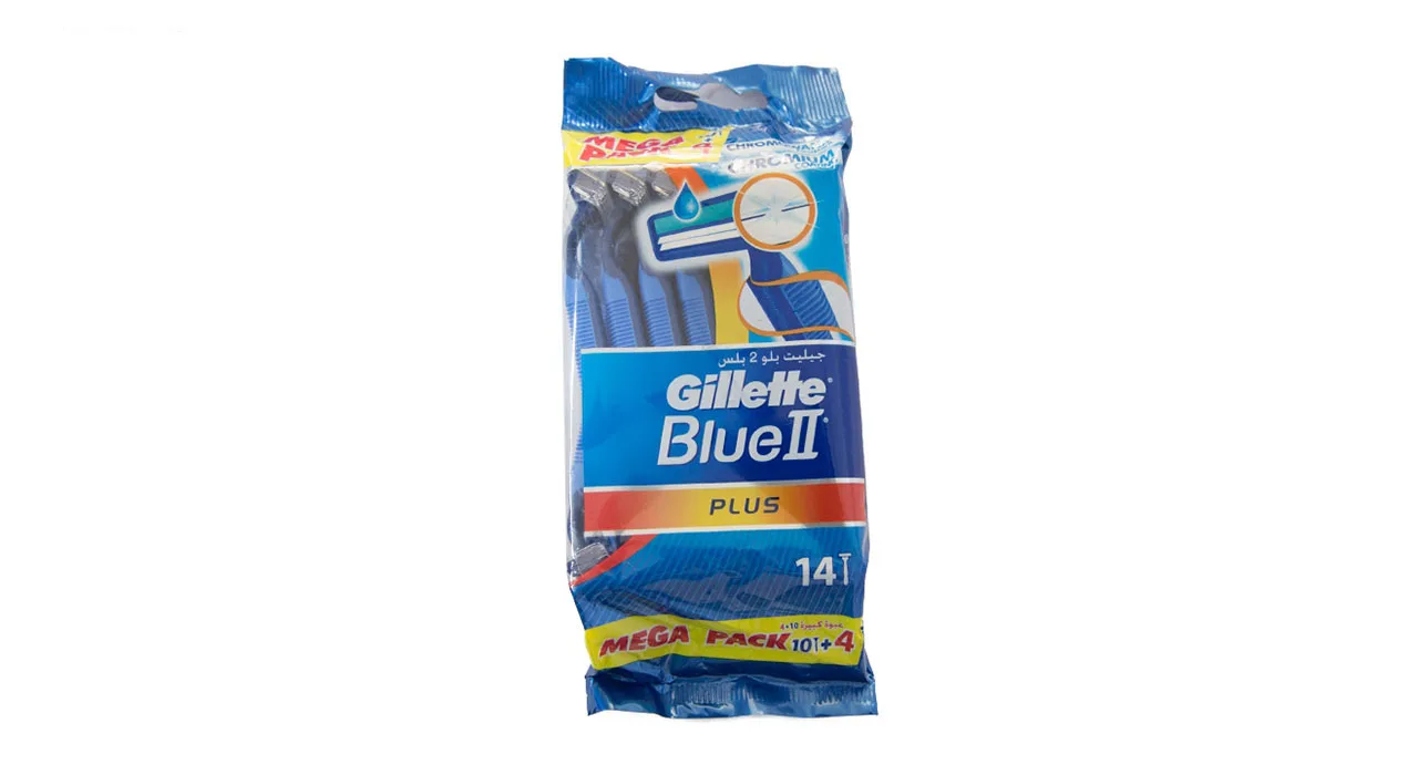 خود تراش ژیلت مدل Blue 2 Plus بسته 14عددی