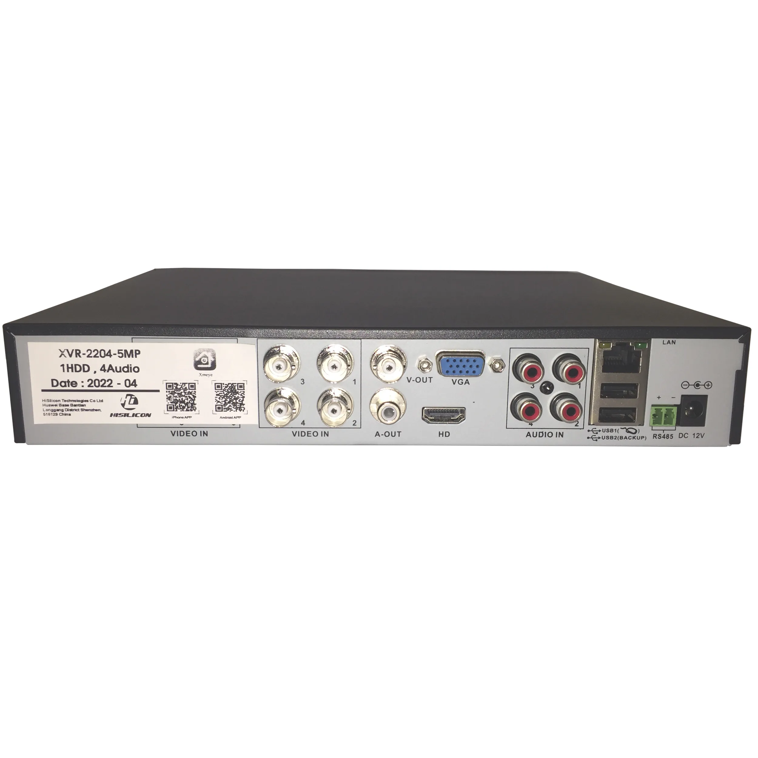 ضبط کننده ویدیویی مدل XVR-2204-5MP