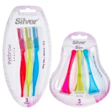 خود تراش سیلور مدل Special بسته 3 عددی و تیغ ابرو سیلور مدل Eyebrow Shaper بسته 3 عددی