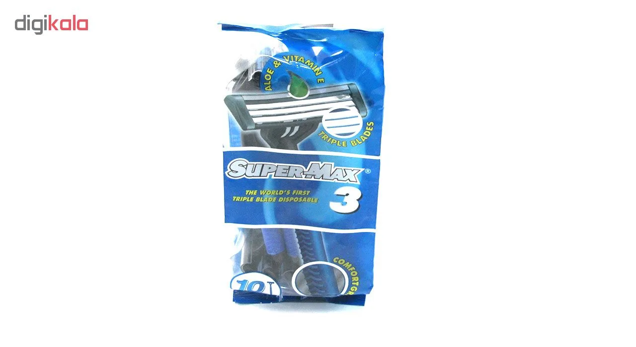 خودتراش سوپر مکس بسته 10 عددی