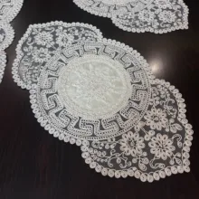 ست رومیزی 3 تکه مدل قیطان دوزی طرح ورساچه کد 1