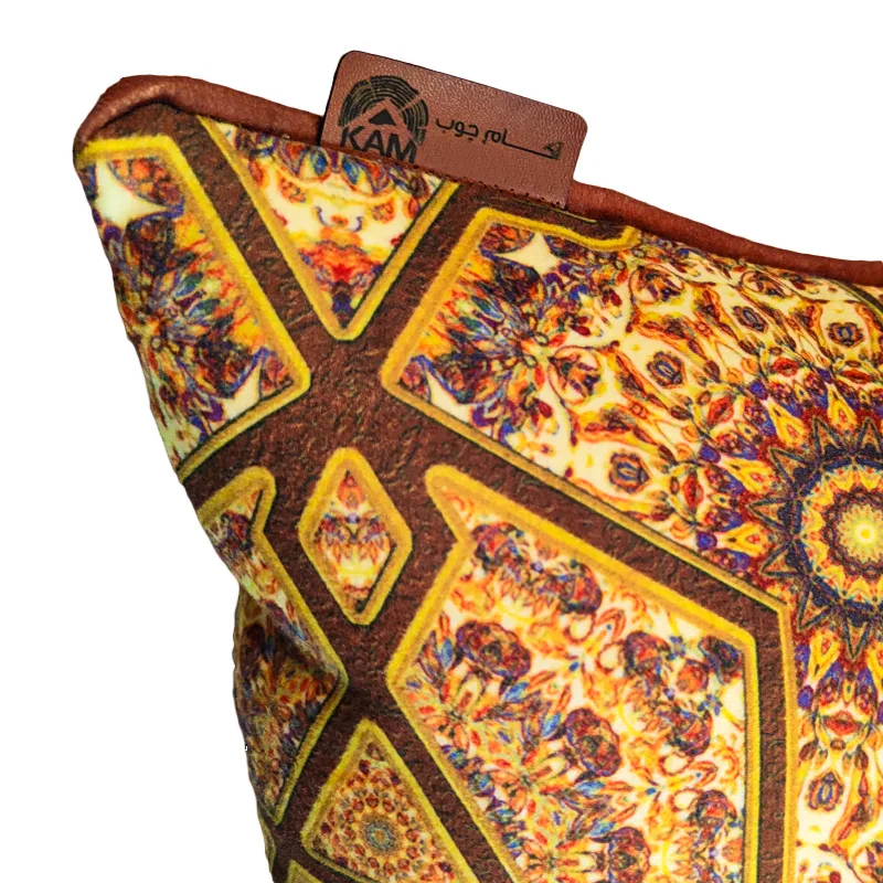 کاور کوسن آکام چوب مدل نقش کد AK-99 سایز 45*45 سانتی متر
