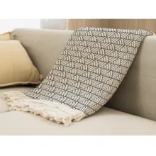 شال مبل بارمان دکور طرح گلبرگ کد 63 سایز 98x180 سانتی متر