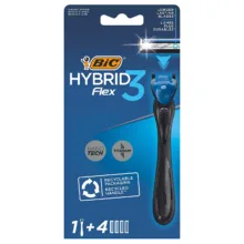 خود تراش بیک مدل Hybrid 3 Flex به همراه تیغ یدک بسته 4 عددی