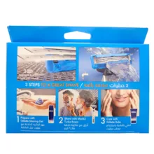 خود تراش ژیلت مدل Mach3 Turbo 3D به همراه تیغ یدک بسته 5 عددی