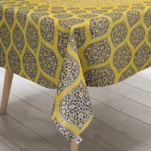 رومیزی رومیزی باز طرح مربع مدل سنتی مدرن کد 11092 سایز 140*140 سانتی متر