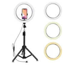 رینگ لایت مدل RGB_LED 26 به همراه سه پایه