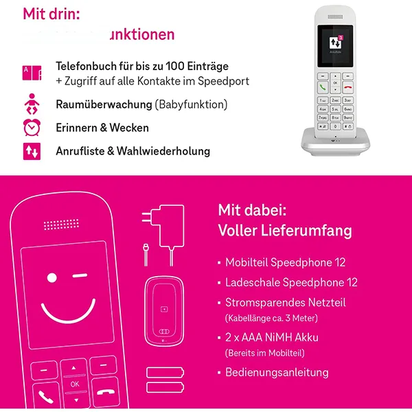 تلفن بی سیم تلکام مدل Speedphone 12