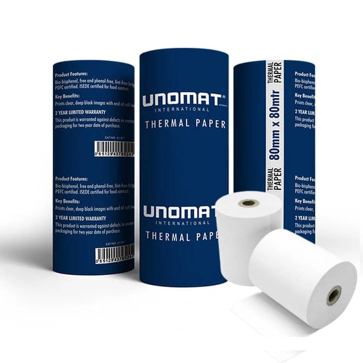 کاغذ پرینتر حرارتی یونومات مدل 80mm بسته 16 عددی