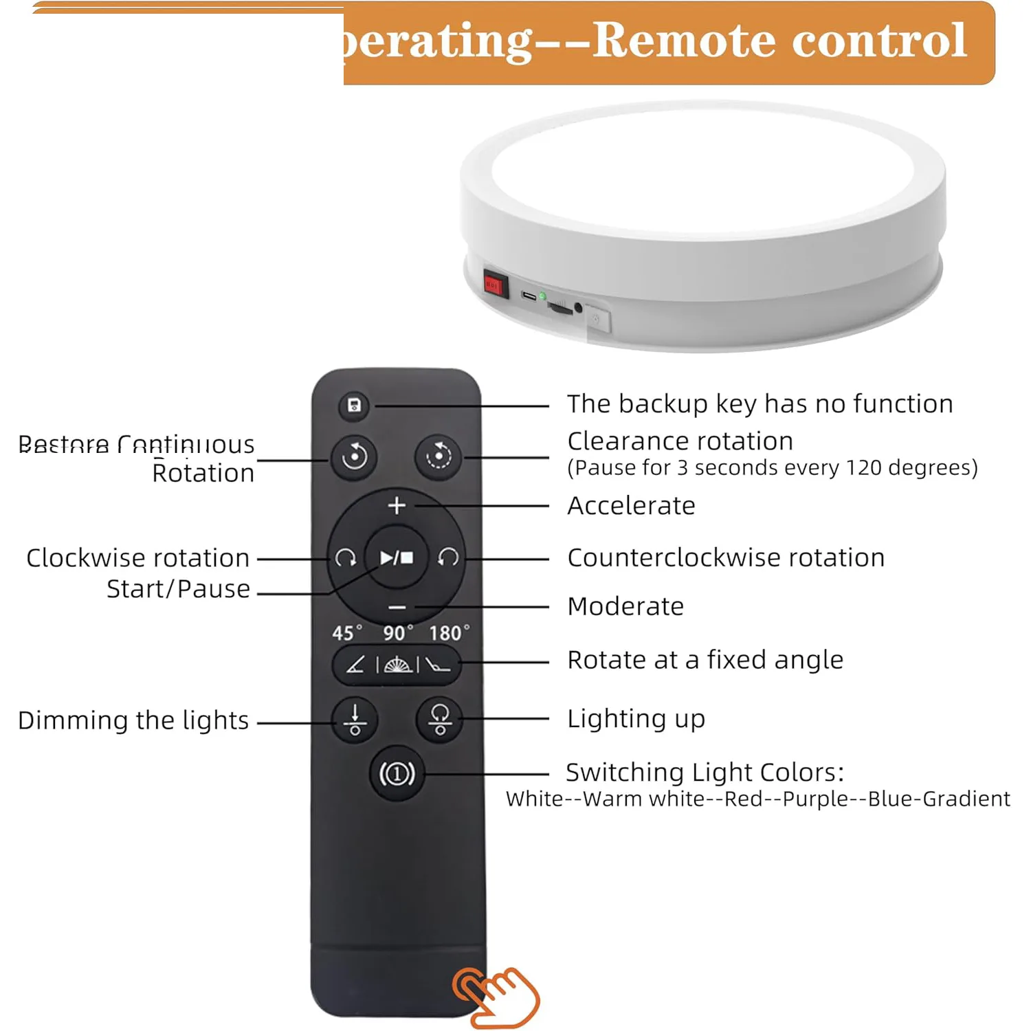 پایه چرخشی عکاسی مدل ASW-22 کد 22CM-RGB