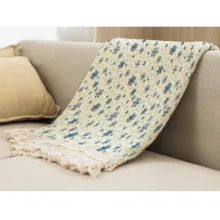 شال مبل بارمان دکور طرح زمستانه کد 34 سایز 98x180 سانتی متر