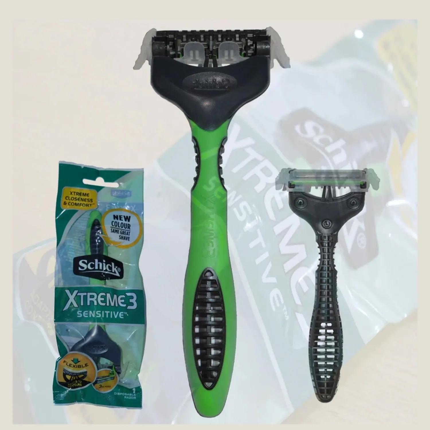 خود تراش شیک مدل xtreme3 sensitive بسته 3 عددی