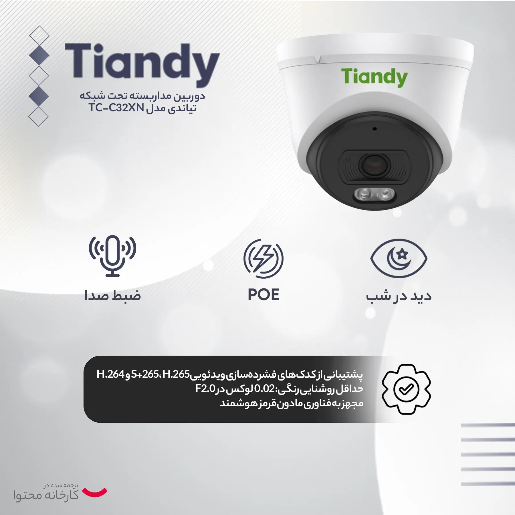 دوربین مداربسته تحت شبکه تیاندی مدل TC-C32XN