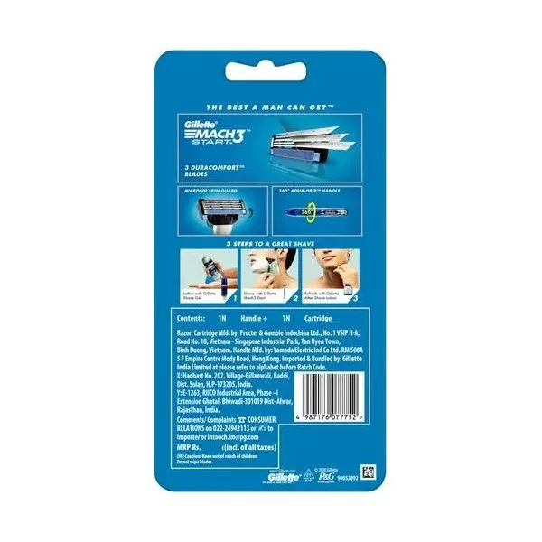 خود تراش ژیلت مدل Mach3 start Aqua Grip