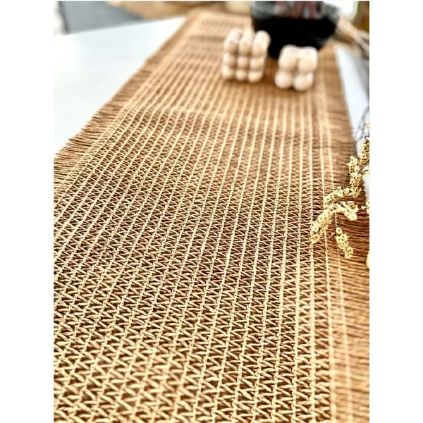 رانر مدل حصیری wicker سایز 150x30 سانتیمتر