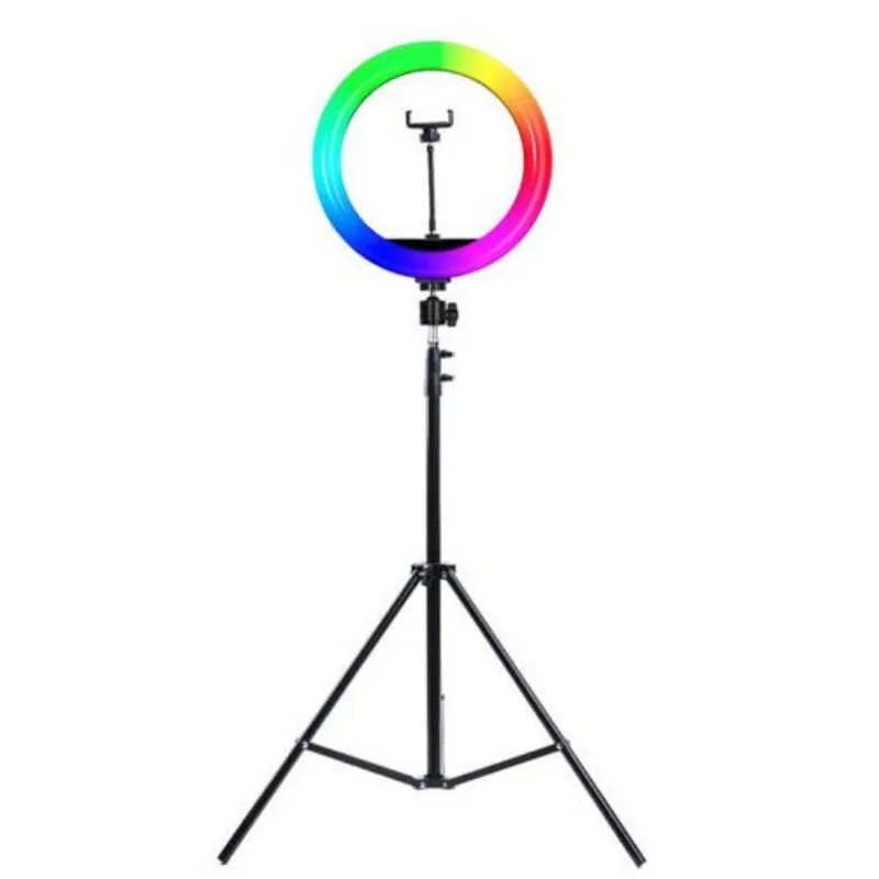 رینگ لایت مدل RGB_LED 26 به همراه سه پایه
