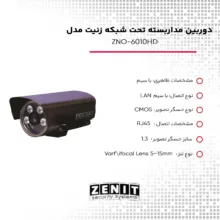 دوربین مداربسته تحت شبکه زنیت مدل ZNO-6010HD-TRF