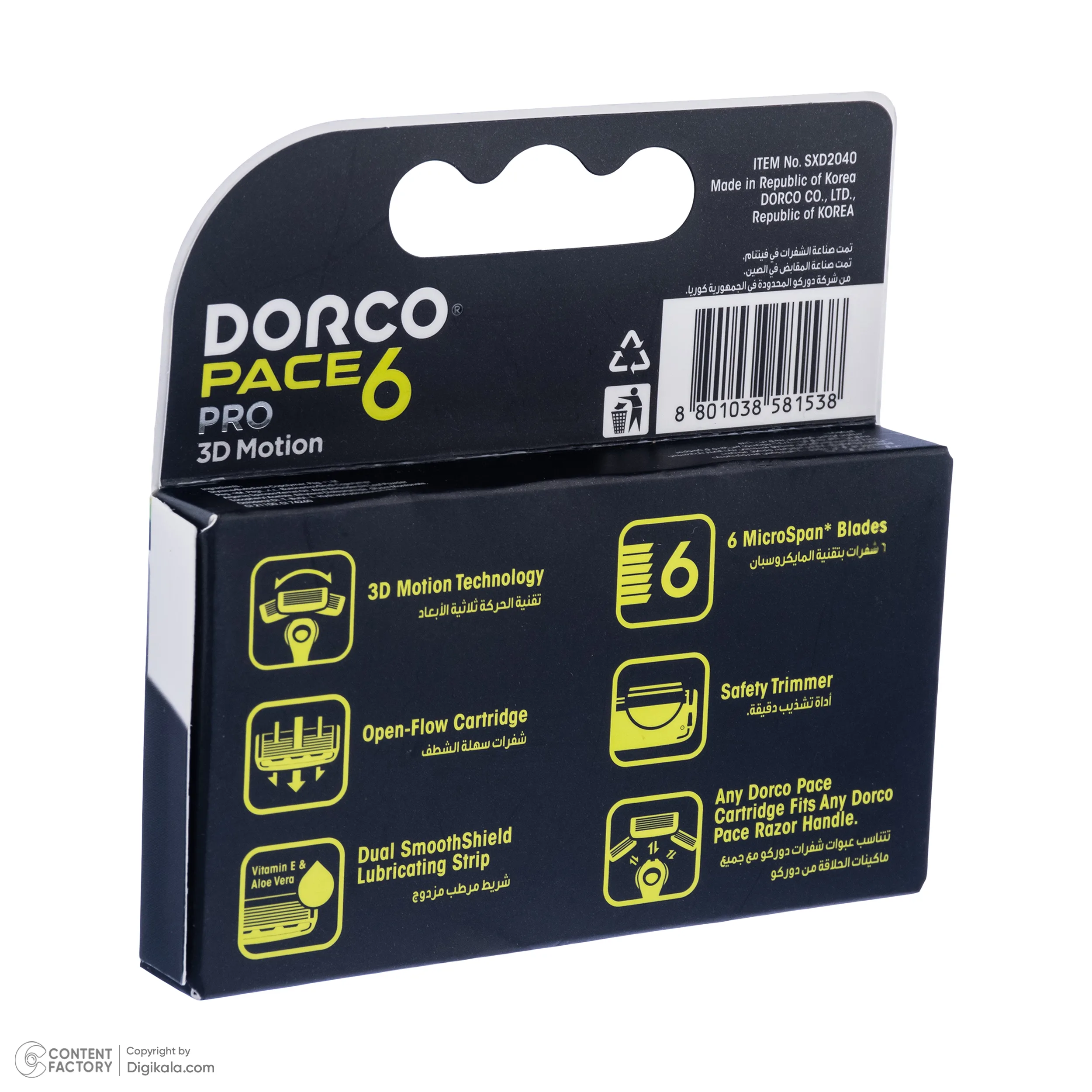 تیغ یدک دورکو مدل PACE 6 PRO 3D MOTION بسته 4 عددی