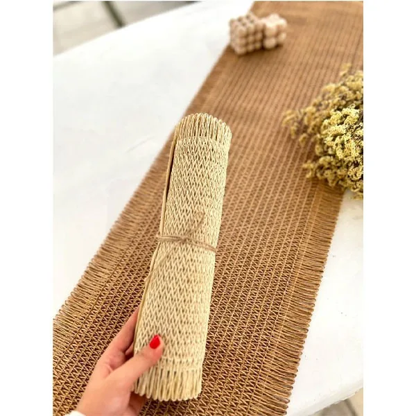 رانر مدل حصیری wicker سایز 150x30 سانتیمتر