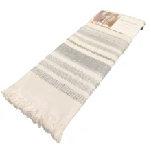 شال مبل و تخت مادام کوکو مدل Allons Beyaz Gri سایز 170x140 سانتی‌متر