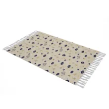 شال مبل بارمان دکور طرح گل و برگ کد 60 سایز 98×180 سانتی متر