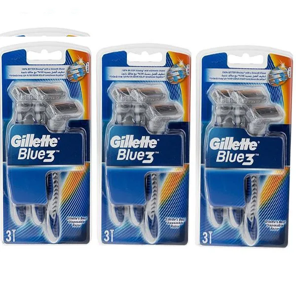 خود تراش ژیلت مدل Blue 3 مجموعه 3 عددی