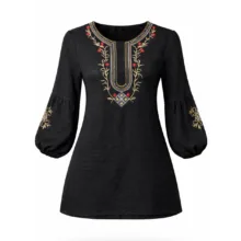 ست تونیک و شلوار زنانه مدل گلدوزی