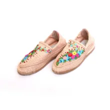 ‎گیوه‎ ‎پنبه ای کرمی‎ ‎‎طرح‎ ‎گلدوزی ‎‎مدل 1213600017