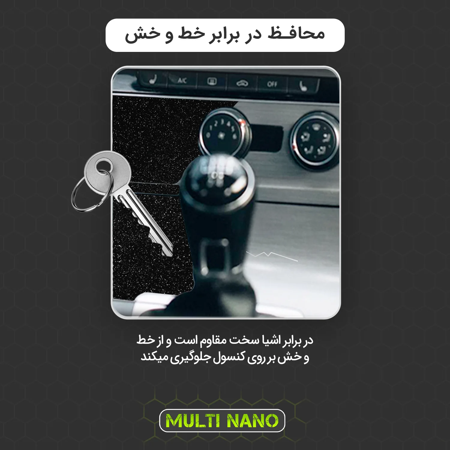 برچسب محافظ کنسول خودرو مولتی نانو مدل X-F1G مناسب برای لاماری Eama