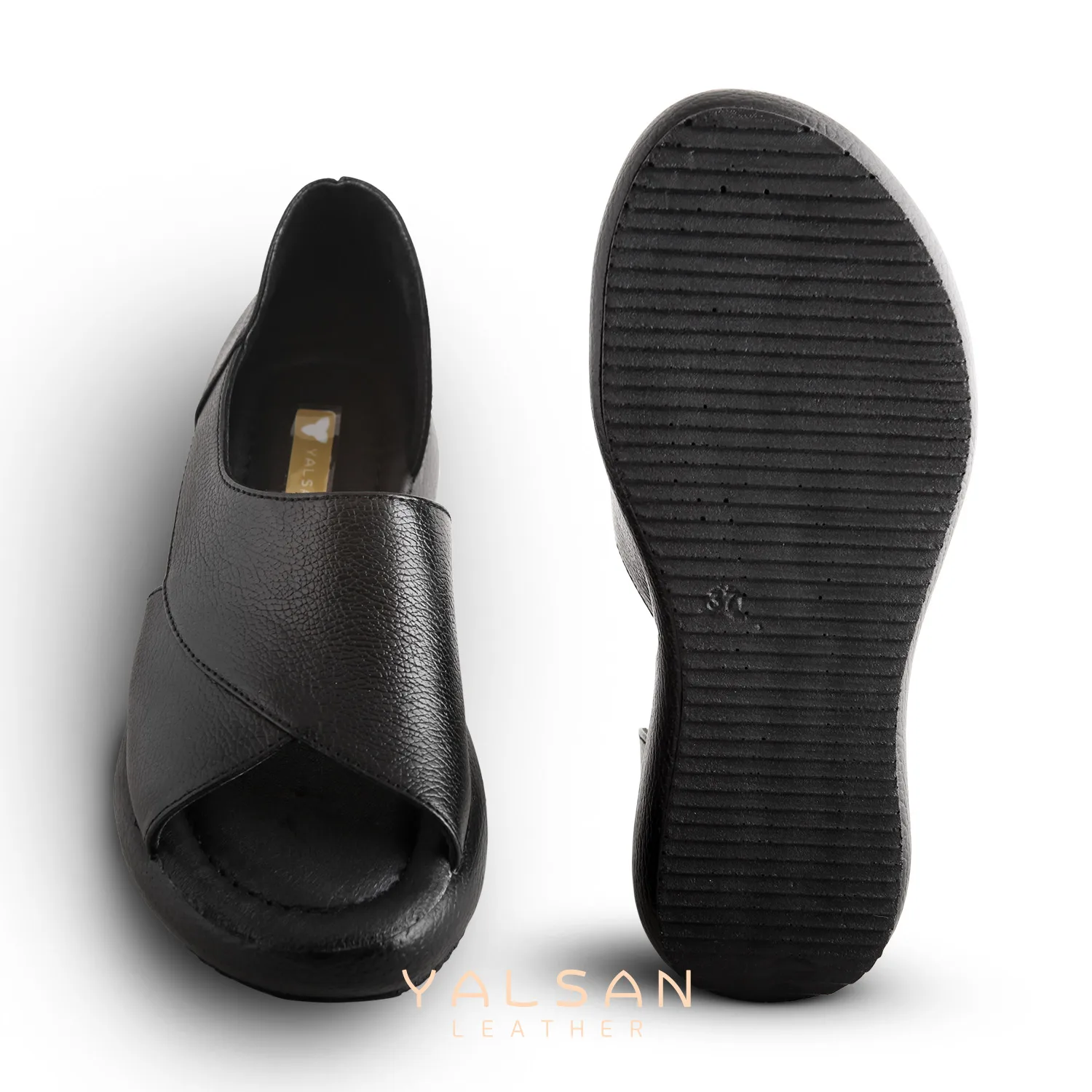 صندل زنانه چرم یلسان مدل شوکا کد 675-MC-01m