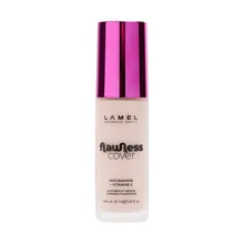 کرم پودر مایع لامل مدل Flawless Cover شماره 03 مناسب برای انواع پوست حجم 30 میلیلیتر