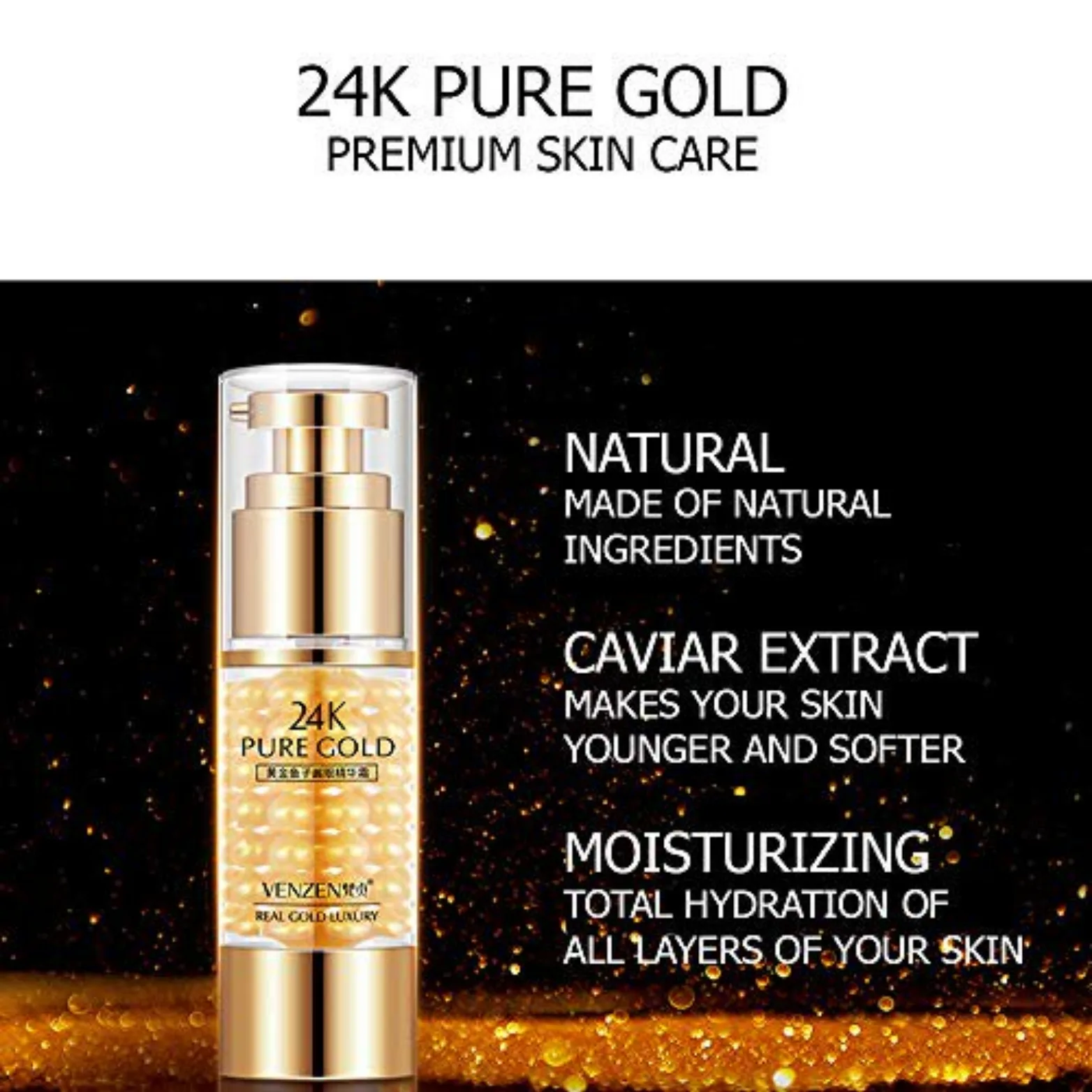 کرم دور چشم ونزن مدل Gold 24 K حجم 35 میلی لیتر