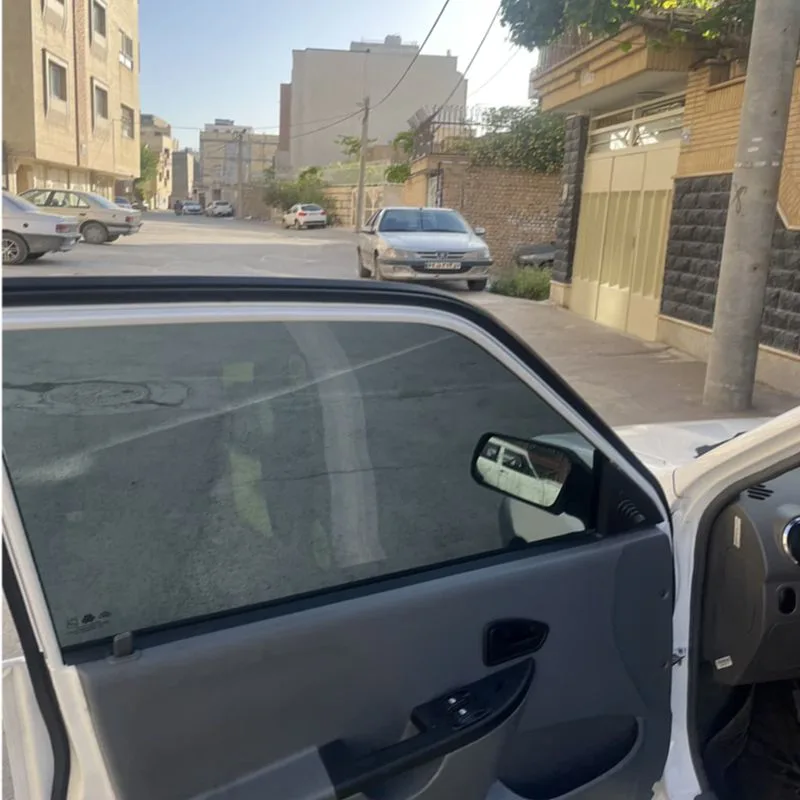 برچسب دودی شیشه خودرو هایلوکس کد Ddi15 مناسب برای پژو پارس مجموعه 7 عددی به همراه جاکلیدی