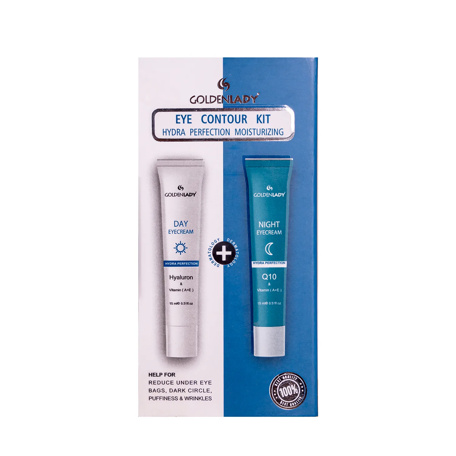کرم دور چشم روز گلدن لیدی مدل hydra perfection حجم 15 میلی لیتر به همراه کرم دور چشم شب گلدن لیدی مدل hydra perfection حجم 15 میلی لیتر